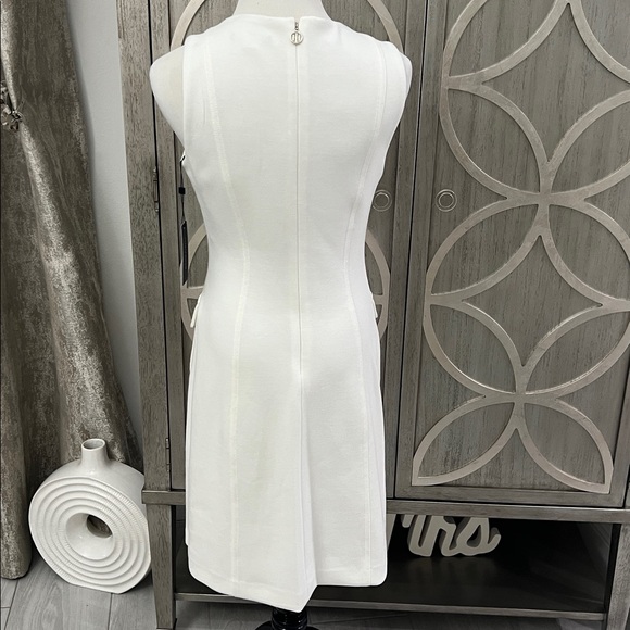 Tommy Hilfiger Elegant White Sleeveless Dress with Pocket Details NWT - Picture 4 of 5